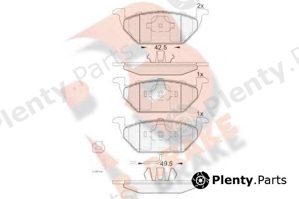  R BRAKE part RB1349 Brake Pad Set, disc brake