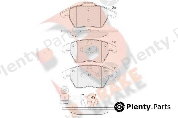  R BRAKE part RB1567 Brake Pad Set, disc brake