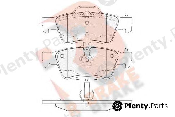  R BRAKE part RB1576 Brake Pad Set, disc brake