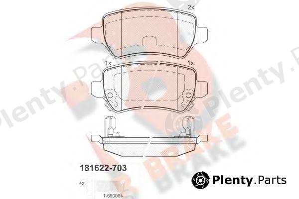  R BRAKE part RB1622-703 (RB1622703) Brake Pad Set, disc brake