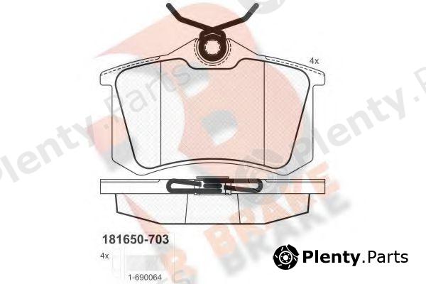 R BRAKE part RB1650-703 (RB1650703) Brake Pad Set, disc brake