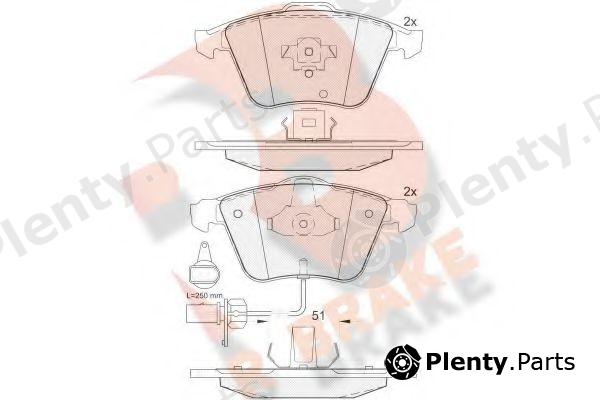  R BRAKE part RB1654 Brake Pad Set, disc brake