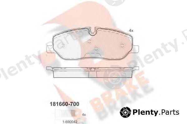  R BRAKE part RB1660-700 (RB1660700) Brake Pad Set, disc brake
