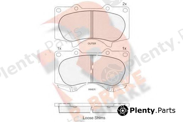  R BRAKE part RB1665 Brake Pad Set, disc brake