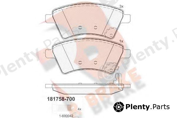  R BRAKE part RB1758-700 (RB1758700) Brake Pad Set, disc brake