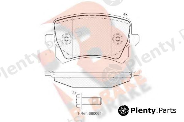 R BRAKE part RB1857 Brake Pad Set, disc brake