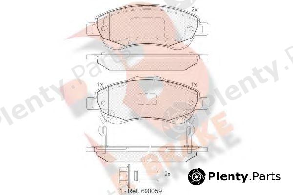  R BRAKE part RB1887 Brake Pad Set, disc brake