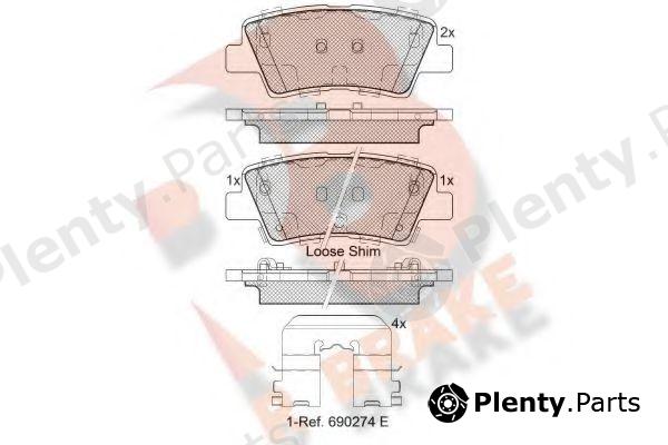  R BRAKE part RB2036 Brake Pad Set, disc brake