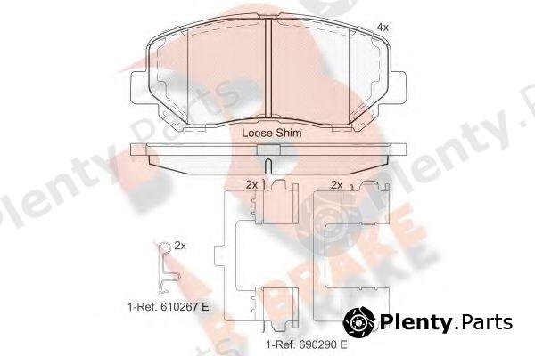  R BRAKE part RB2055 Brake Pad Set, disc brake