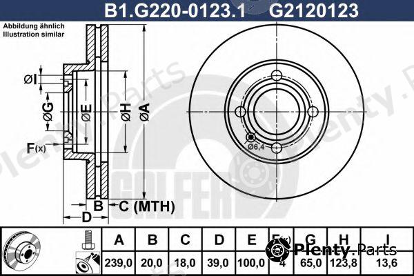  GALFER part B1.G220-0123.1 (B1G22001231) Brake Disc