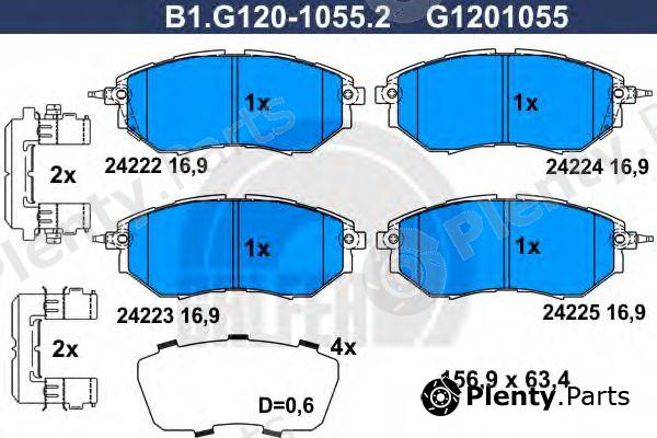  GALFER part B1.G120-1055.2 (B1G12010552) Brake Pad Set, disc brake