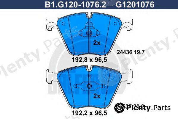  GALFER part B1.G120-1076.2 (B1G12010762) Brake Pad Set, disc brake