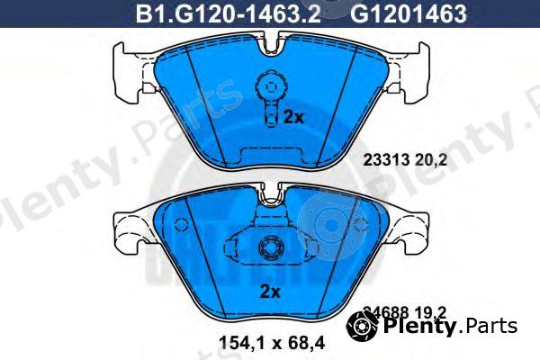  GALFER part B1.G120-1463.2 (B1G12014632) Brake Pad Set, disc brake