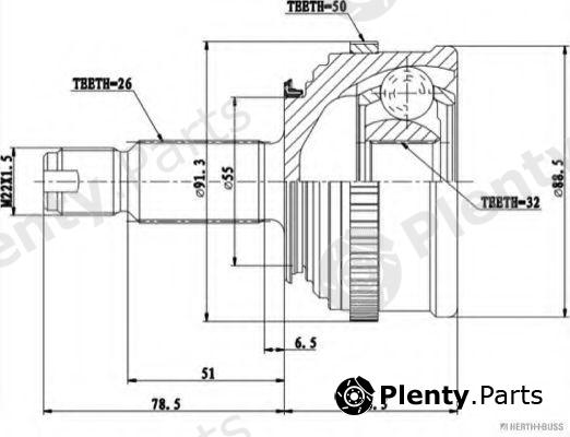  HERTH+BUSS JAKOPARTS part J2824134 Joint Kit, drive shaft