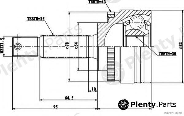  HERTH+BUSS JAKOPARTS part J2825132 Joint Kit, drive shaft