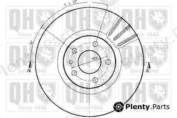  QUINTON HAZELL part BDC3503 Brake Disc