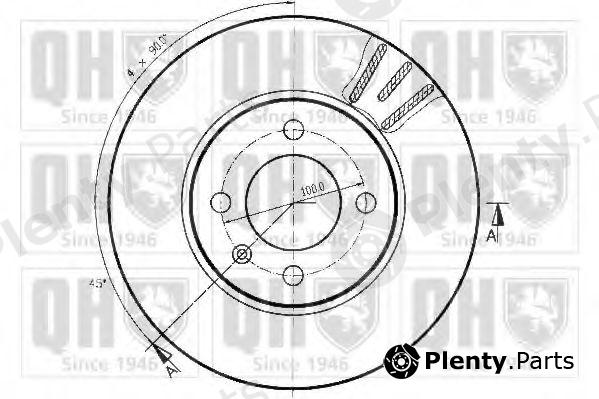  QUINTON HAZELL part BDC3605 Brake Disc