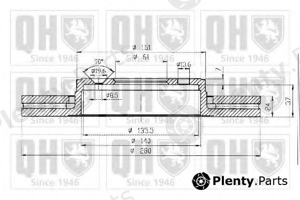  QUINTON HAZELL part BDC5143 Brake Disc