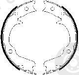  FERODO part FSB673 Brake Shoe Set, parking brake