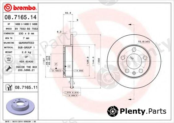  BREMBO part 08.7165.11 (08716511) Brake Disc