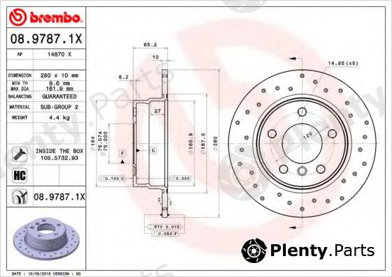  BREMBO part 0897871X Brake Disc
