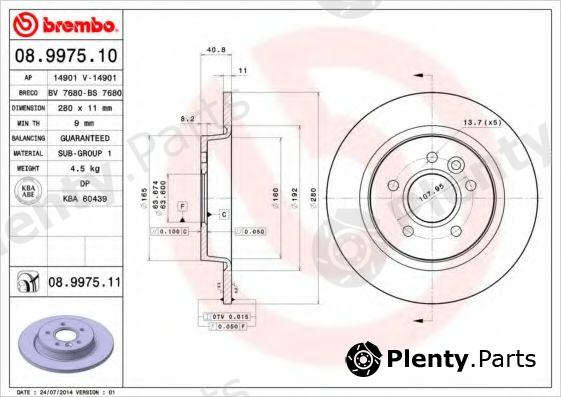  BREMBO part 08.9975.11 (08997511) Brake Disc