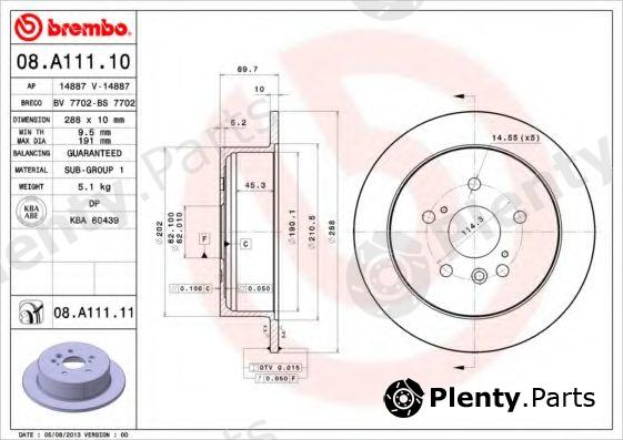  BREMBO part 08.A111.11 (08A11111) Brake Disc