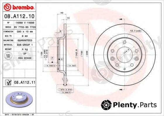  BREMBO part 08.A112.11 (08A11211) Brake Disc