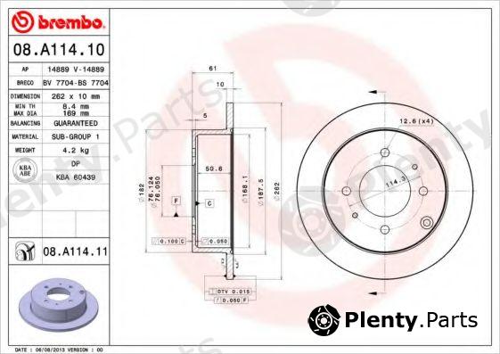  BREMBO part 08.A114.10 (08A11410) Brake Disc