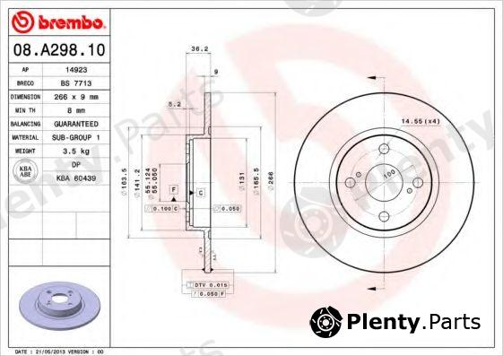  BREMBO part 08.A298.10 (08A29810) Brake Disc