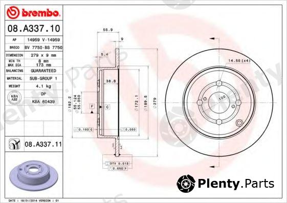  BREMBO part 08A33710 Brake Disc
