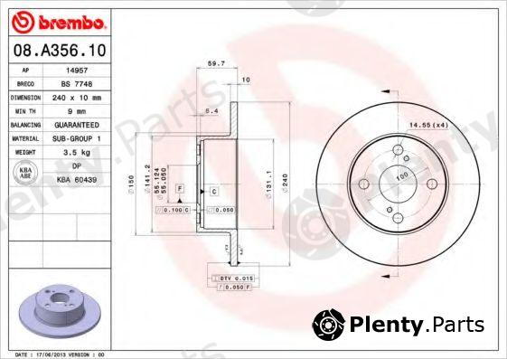  BREMBO part 08A35610 Brake Disc