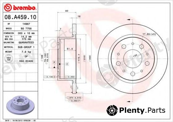  BREMBO part 08.A459.10 (08A45910) Brake Disc