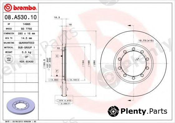  BREMBO part 08.A530.10 (08A53010) Brake Disc