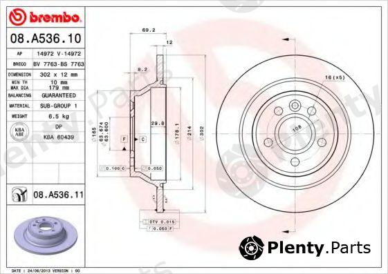  BREMBO part 08A53611 Brake Disc