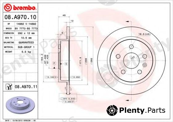  BREMBO part 08.A970.11 (08A97011) Brake Disc