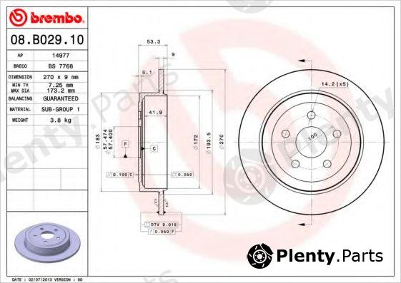 BREMBO part 08B02910 Brake Disc