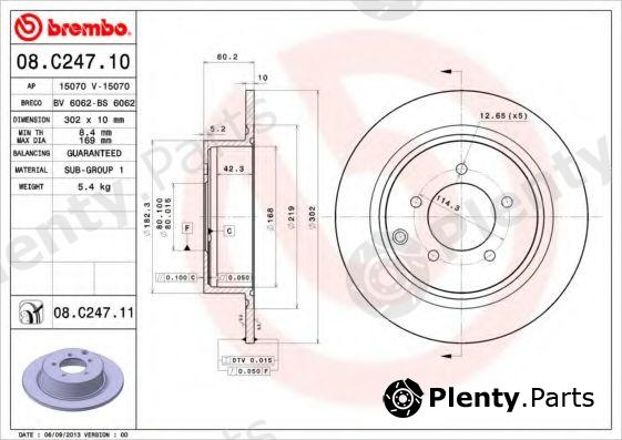  BREMBO part 08.C247.11 (08C24711) Brake Disc