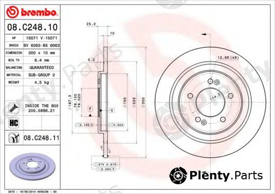  BREMBO part 08.C248.11 (08C24811) Brake Disc