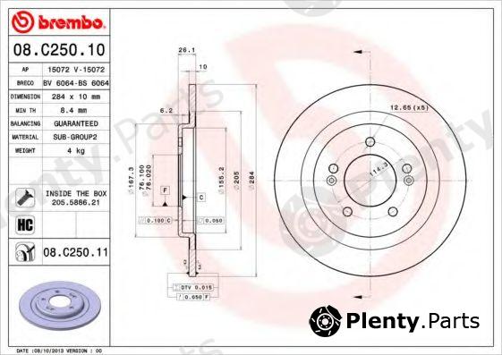  BREMBO part 08.C250.10 (08C25010) Brake Disc