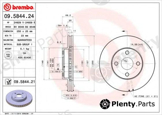  BREMBO part 09.5844.24 (09584424) Brake Disc