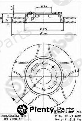  BREMBO part 09.7720.75 (09772075) Brake Disc