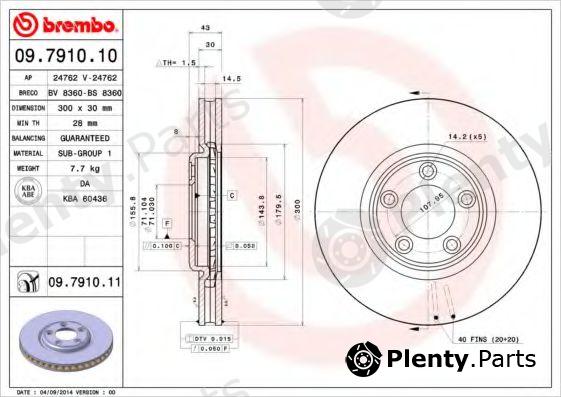  BREMBO part 09.7910.11 (09791011) Brake Disc