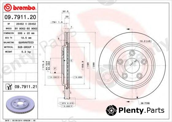  BREMBO part 09791121 Brake Disc