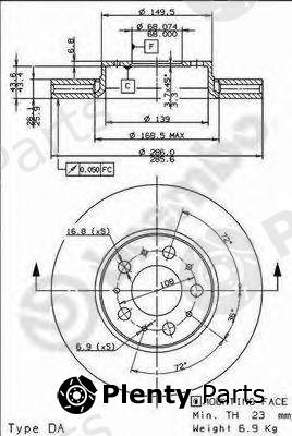  BREMBO part 09.8633.75 (09863375) Brake Disc