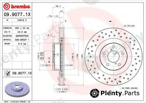  BREMBO part 09.9077.1X (0990771X) Brake Disc