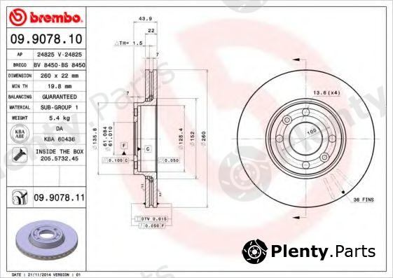  BREMBO part 09907811 Brake Disc