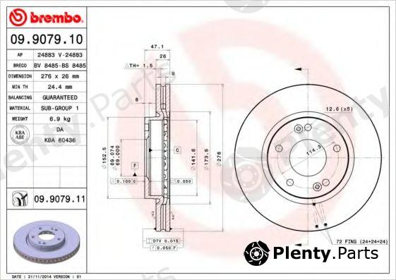  BREMBO part 09.9079.11 (09907911) Brake Disc