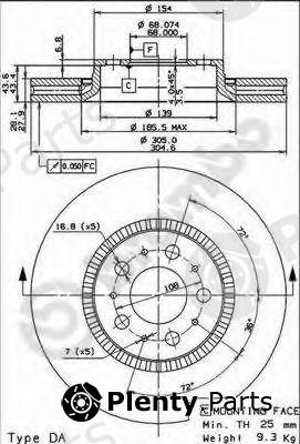  BREMBO part 09.9130.75 (09913075) Brake Disc