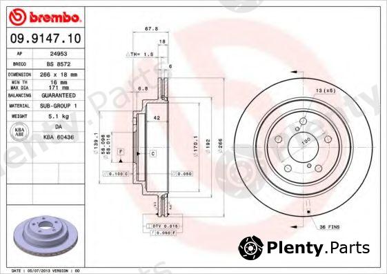  BREMBO part 09.9147.10 (09914710) Brake Disc